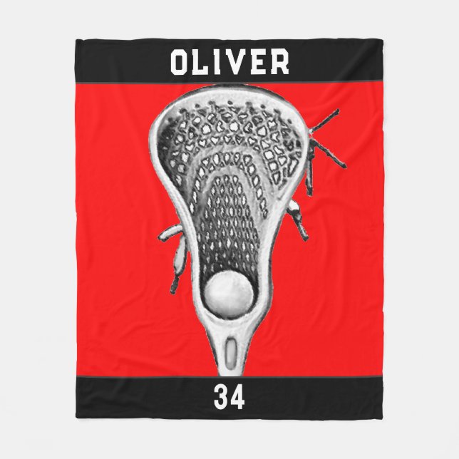 Lacrosse Gift Ideas Fleece Blanket (Front)