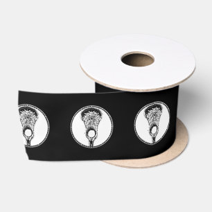 Lacrosse Gifts Black Satin Ribbon