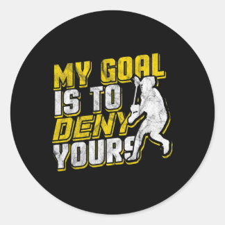 Lacrosse Gifts For Boys Stick Men Women Lax Lacros Classic Round Sticker