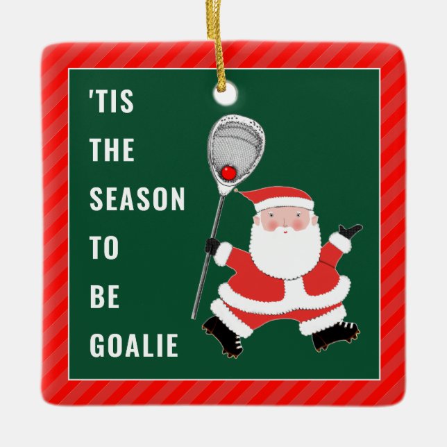 Lacrosse Goalie 2023 Collectible Ceramic Ornament (Front)