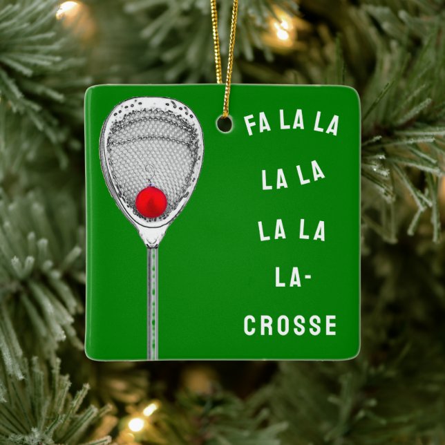 Lacrosse Goalie Collectable Ceramic Tree Decoration (Tree)