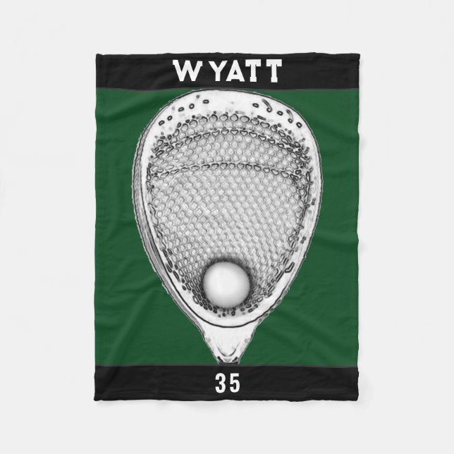 Lacrosse Goalie Fleece Blanket (Front)