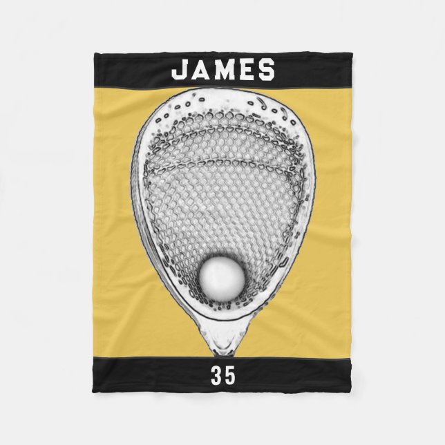 Lacrosse Goalie Fleece Blanket (Front)