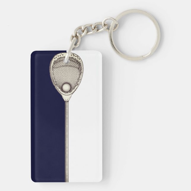 Lacrosse Goalie Gifts Keychain (Back)