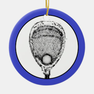 Lacrosse Goalie Holiday Gift Ceramic Tree Decoration