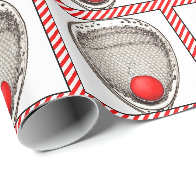 Lacrosse Goalie Holiday Gift Wrapping Paper (Roll Corner)