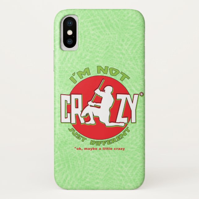 Lacrosse Goalie 'I'm Not Crazy' Cell Phone Case (Back)