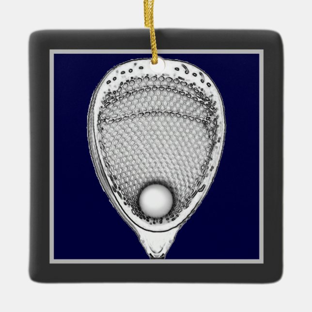 Lacrosse Goalie Keepsake  Ceramic Ornament (Front)