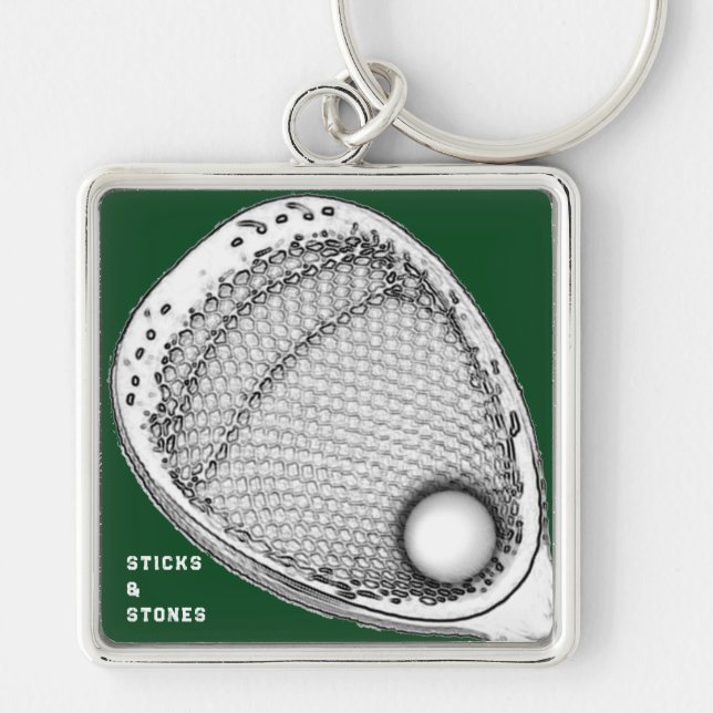 Lacrosse Goalie Key Ring (Front)