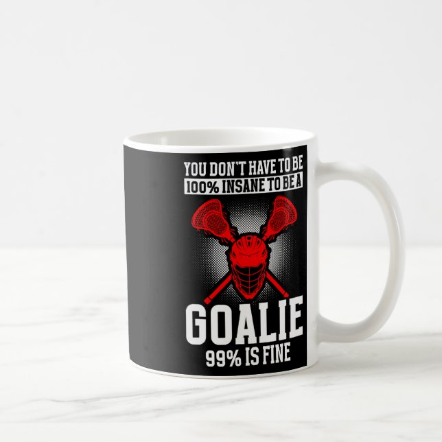 Lacrosse Goalie Lacrosse Gloves Stick Lax Goalie 1 Coffee Mug (Right)