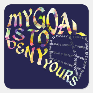Lacrosse Goalie Mask Typography Square Sticker