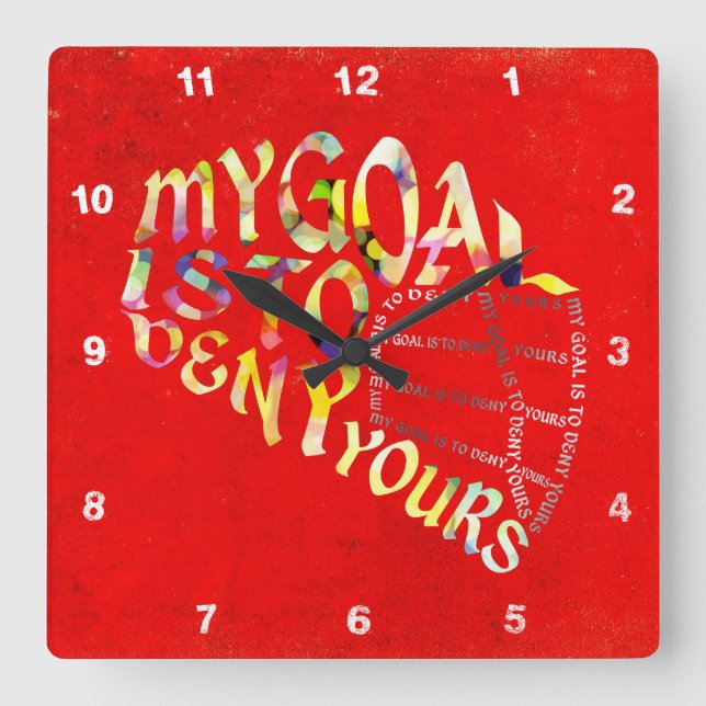 Lacrosse Goalie Mask Word Art Clock (Front)