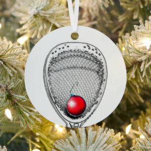 Lacrosse Goalie Metal Tree Decoration