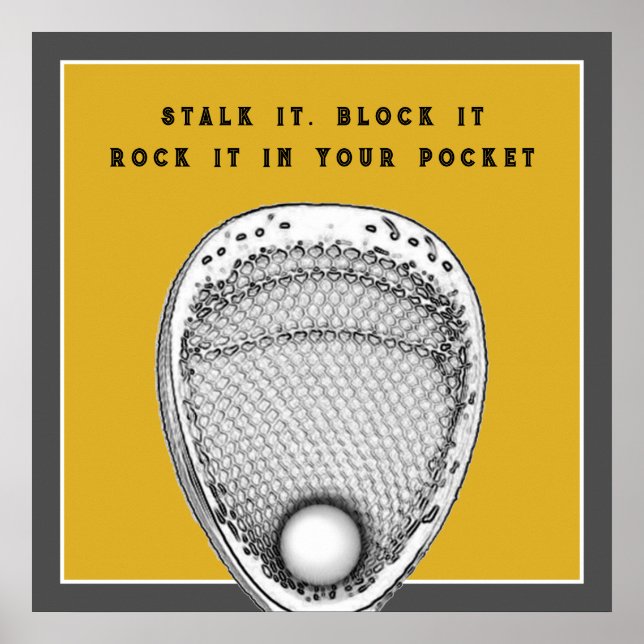 Lacrosse Goalie Poster (Front)