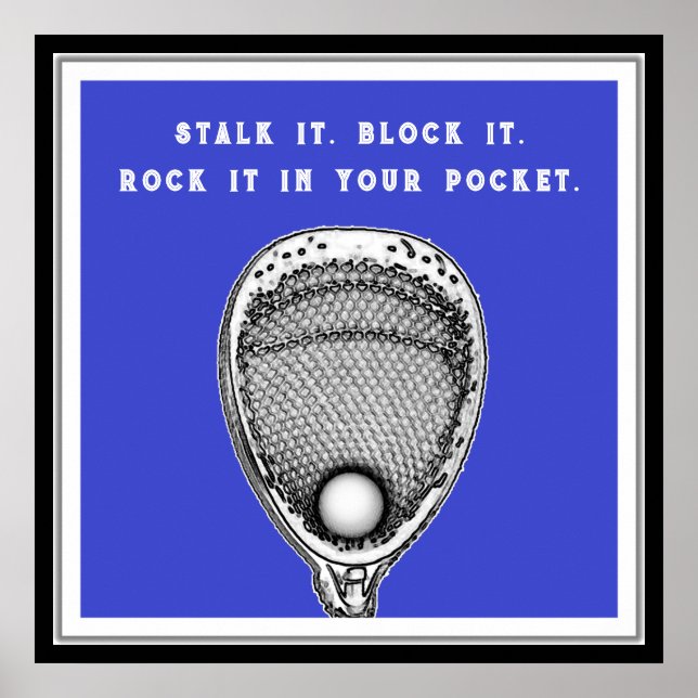 Lacrosse Goalie Poster (Front)