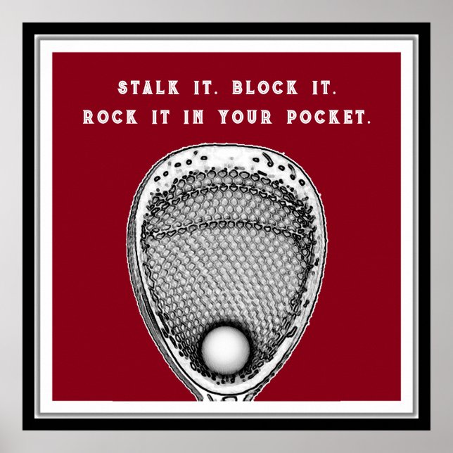 Lacrosse Goalie Poster (Front)