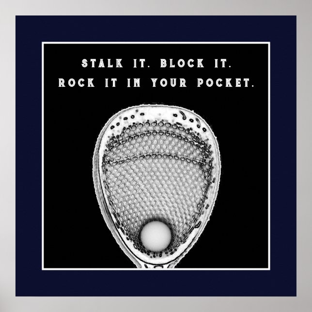 Lacrosse Goalie Quote Poster (Front)