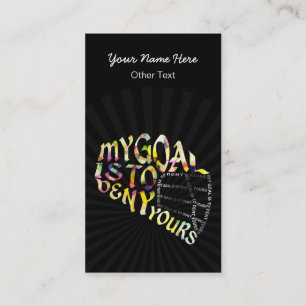 Lacrosse Goalie Quote Typography Business Cards