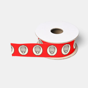 Lacrosse Goalie Red Satin Ribbon Grosgrain Ribbon