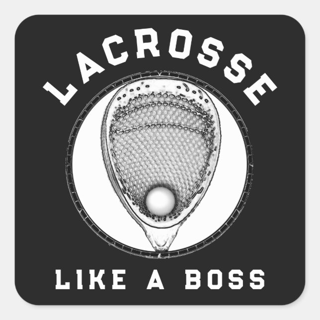 Lacrosse Goalie Square Sticker (Front)