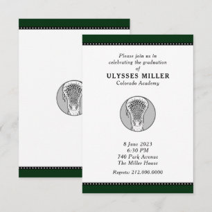 Lacrosse Graduation Party Invitation