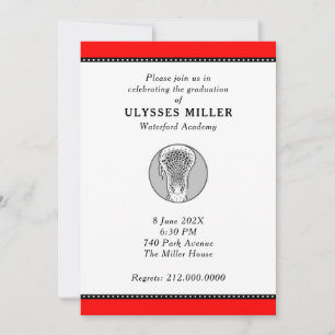 Lacrosse Graduation Party Invitation