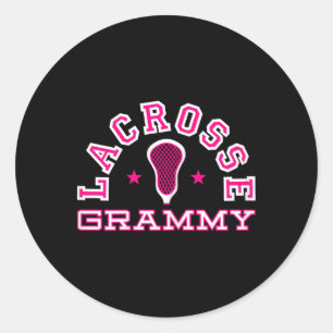 Lacrosse Grammy Grandparent Proud Grandma Lax Gran Classic Round Sticker