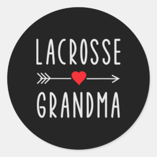Lacrosse Grandma Funny Lax Lovers Gift For Lacross Classic Round Sticker