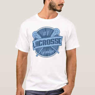 Lacrosse Grandpa Name and Number Back Print Tee