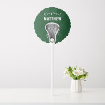 Lacrosse Green Congrats Balloon