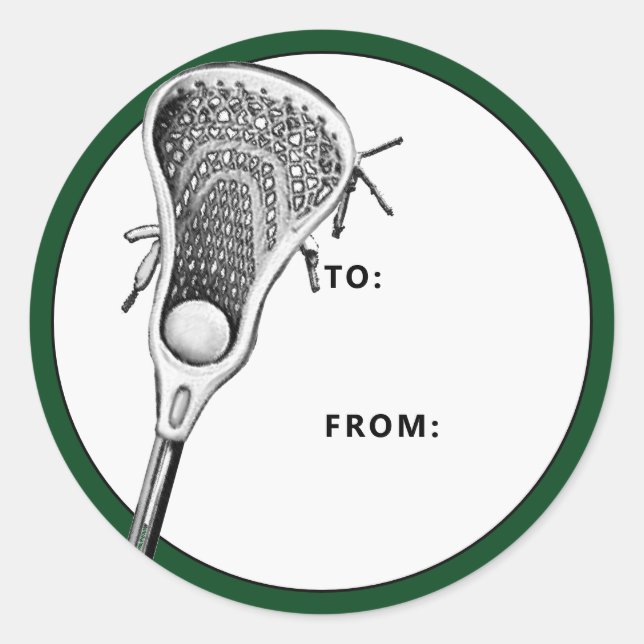 Lacrosse Green Gift Tag (Front)