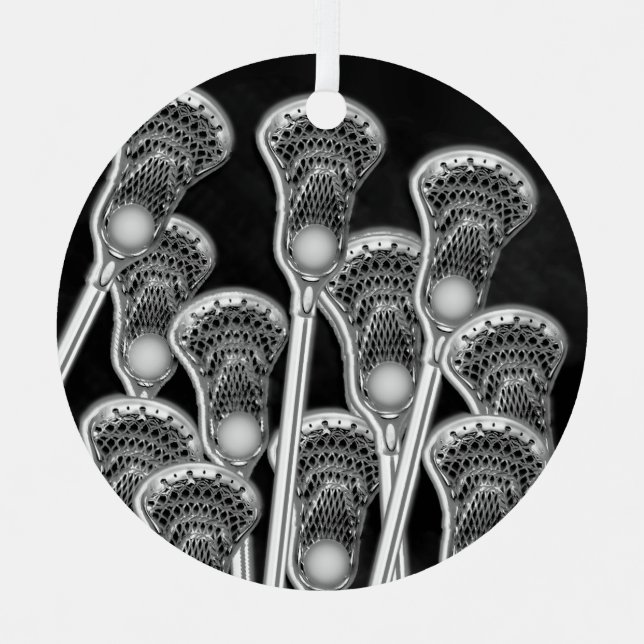 Lacrosse Green Personalised Award Ceramic Ornament (Front)