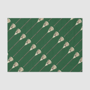 Lacrosse Green Sports Tissue Paper
