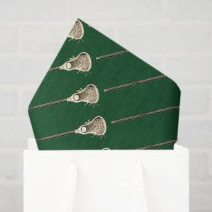 Lacrosse Green Sports Tissue Paper