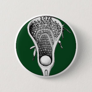 Lacrosse Green Team Gifts 6 Cm Round Badge