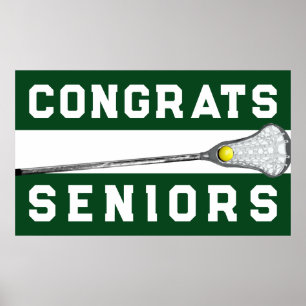 Lacrosse Green Team Senior Night Poster
