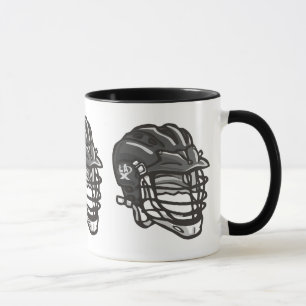 Lacrosse Helmet Black Mug