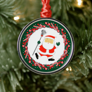 Lacrosse Holiday Gift Ceramic Ornament