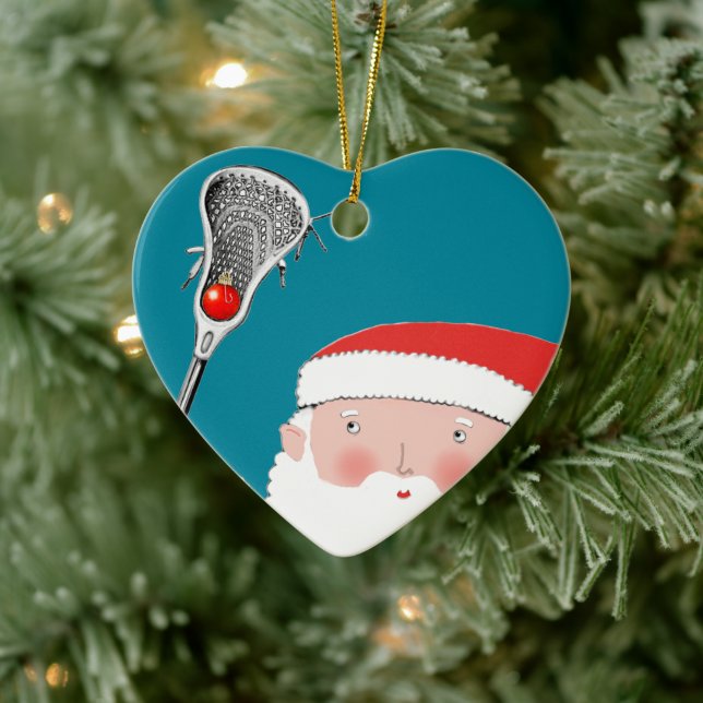 Lacrosse Holiday Gift Ceramic Ornament (Tree)