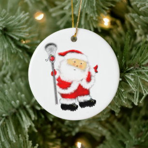 Lacrosse Holiday Gift Ceramic Tree Decoration