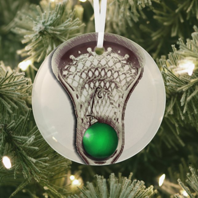 Lacrosse Holiday Gift Glass Tree Decoration (Insitu)