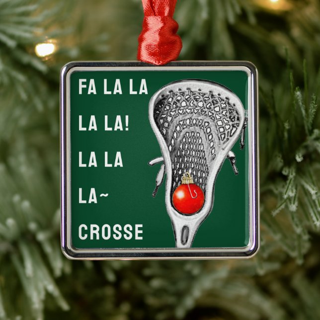Lacrosse Holiday Gift Metal Tree Decoration (Tree)