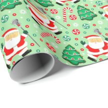 Lacrosse Holiday Gift Wrapping Paper