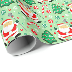Lacrosse Holiday Gift Wrapping Paper