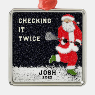 Lacrosse Holiday Gifts Metal Tree Decoration