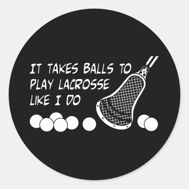 Lacrosse Humour BallsIDo Sticker (Front)