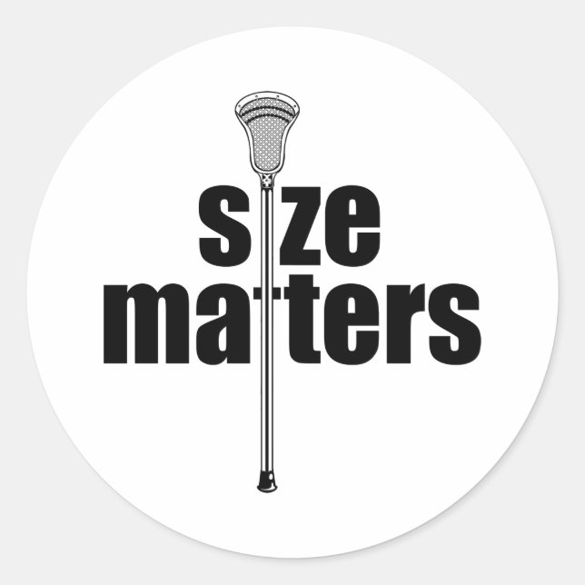 Lacrosse Humour SizeGeneral Sticker (Front)