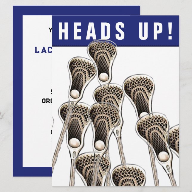Lacrosse Invitation (Front/Back)