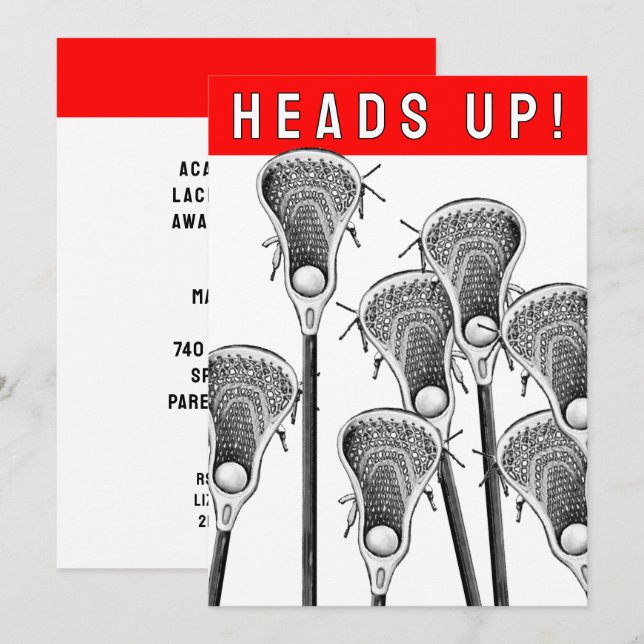Lacrosse Invitations (Front/Back)