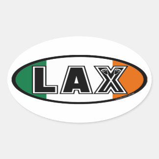 Lacrosse Ireland Lax Flag Oval Sticker